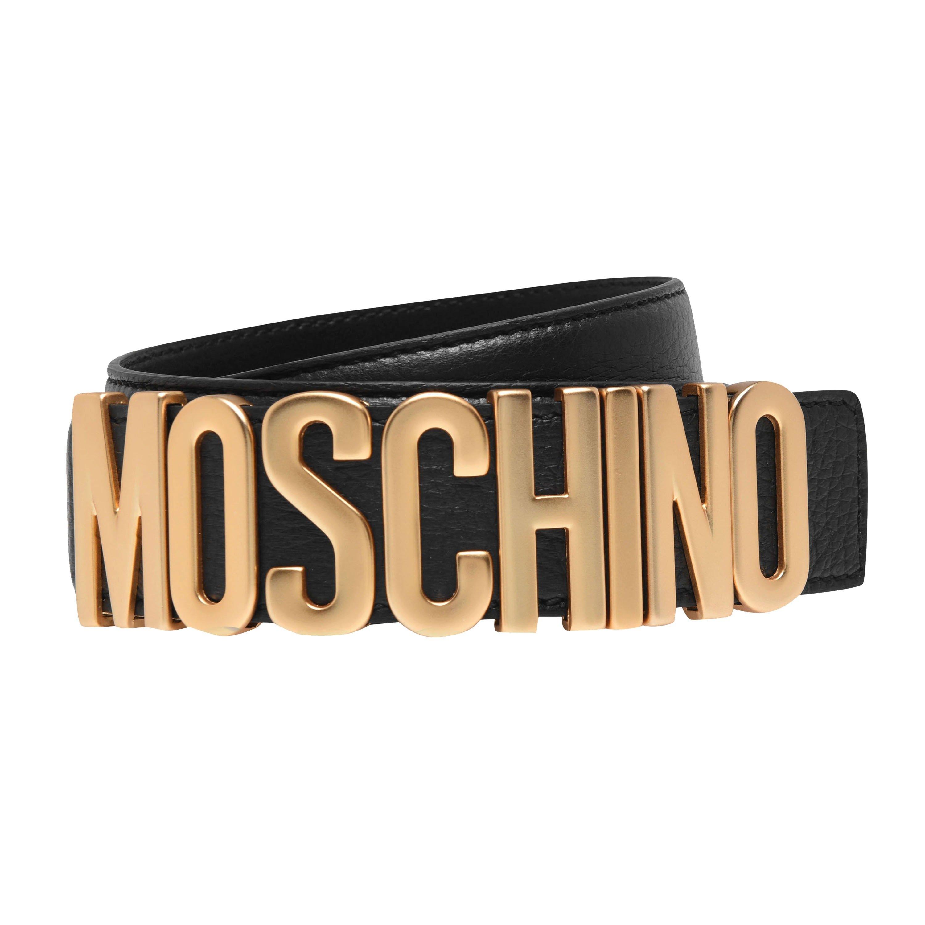 Blk/Gld A0555 - Moschino - Logo Belt - 4