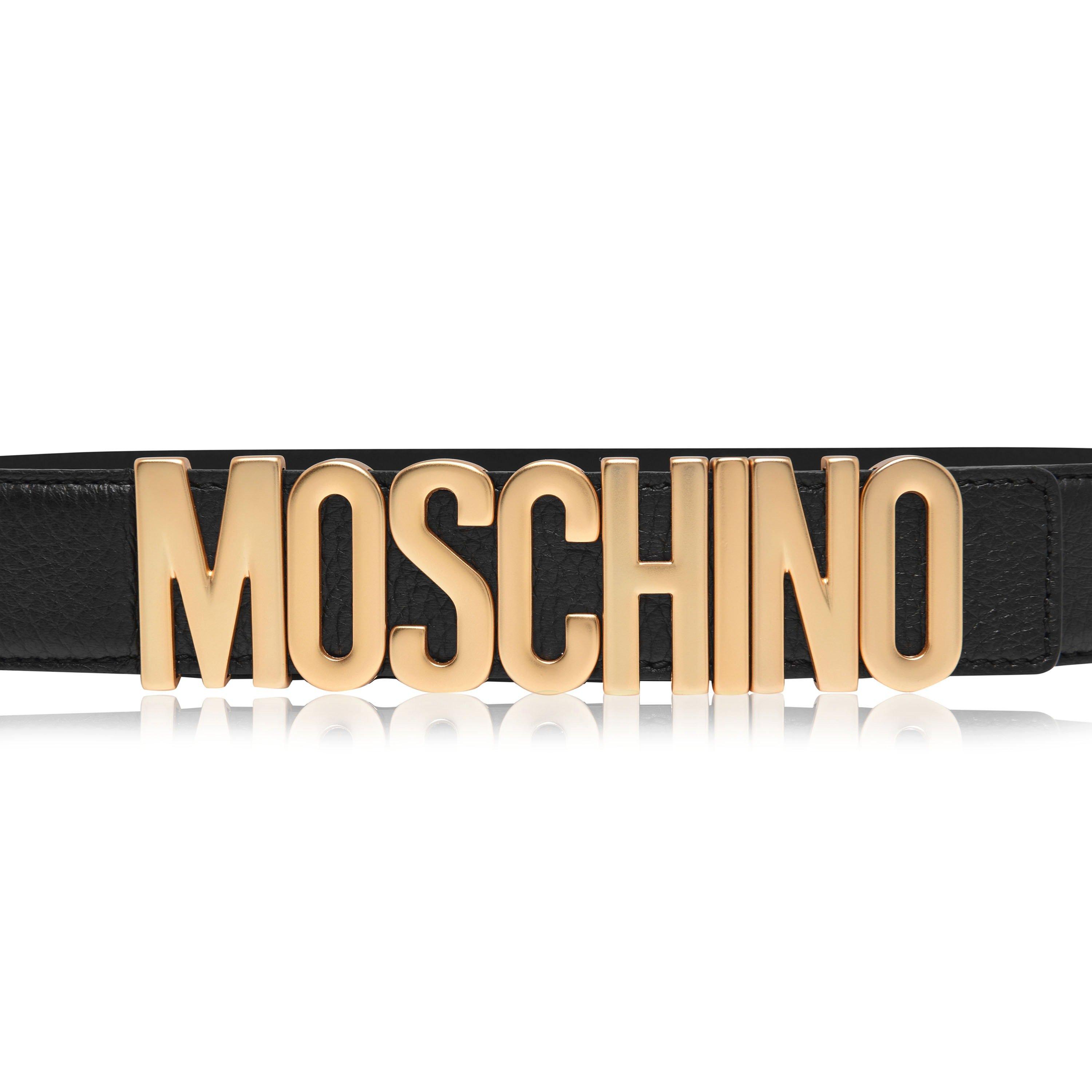 Blk/Gld A0555 - Moschino - Logo Belt - 5