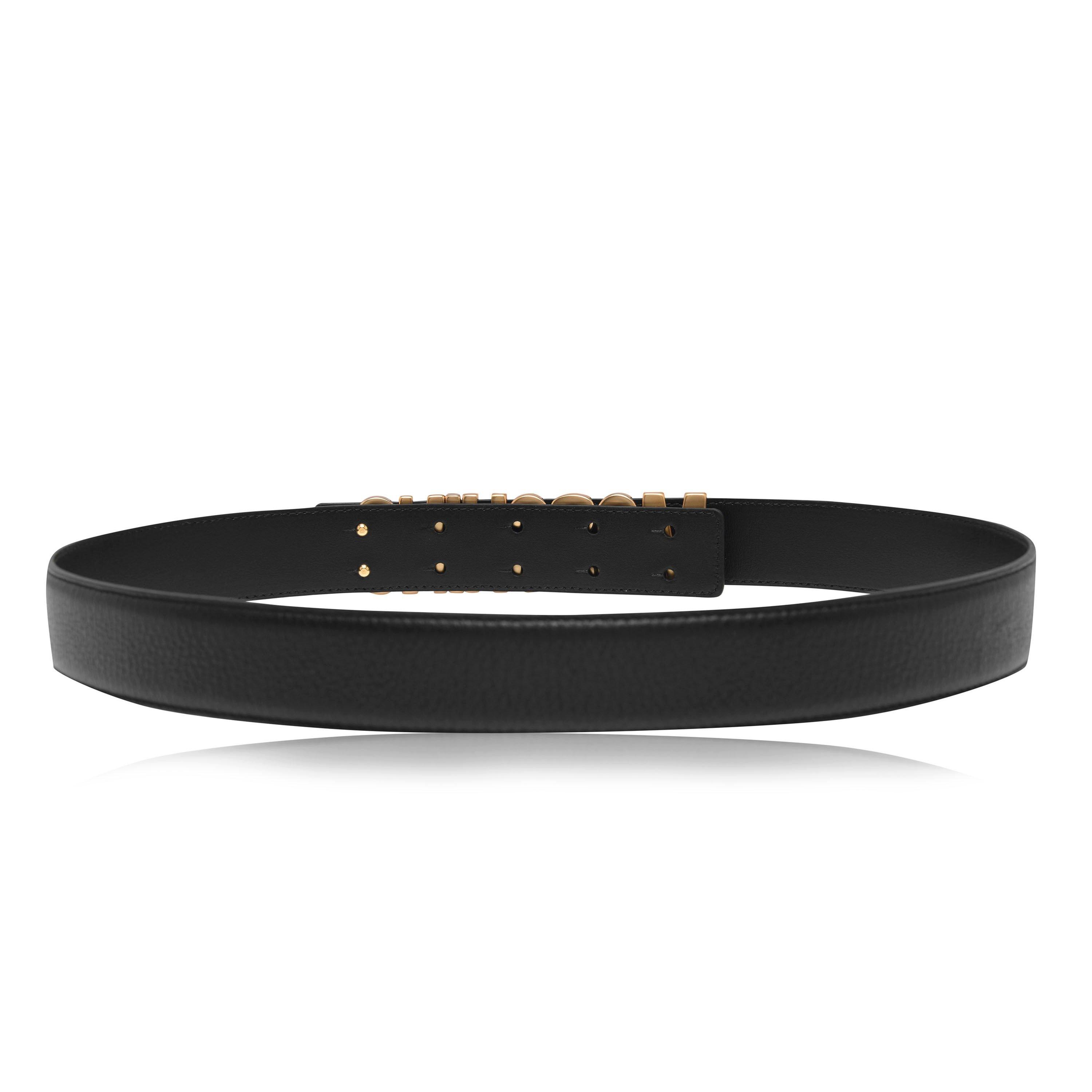 Blk/Gld A0555 - Moschino - Logo Belt - 6