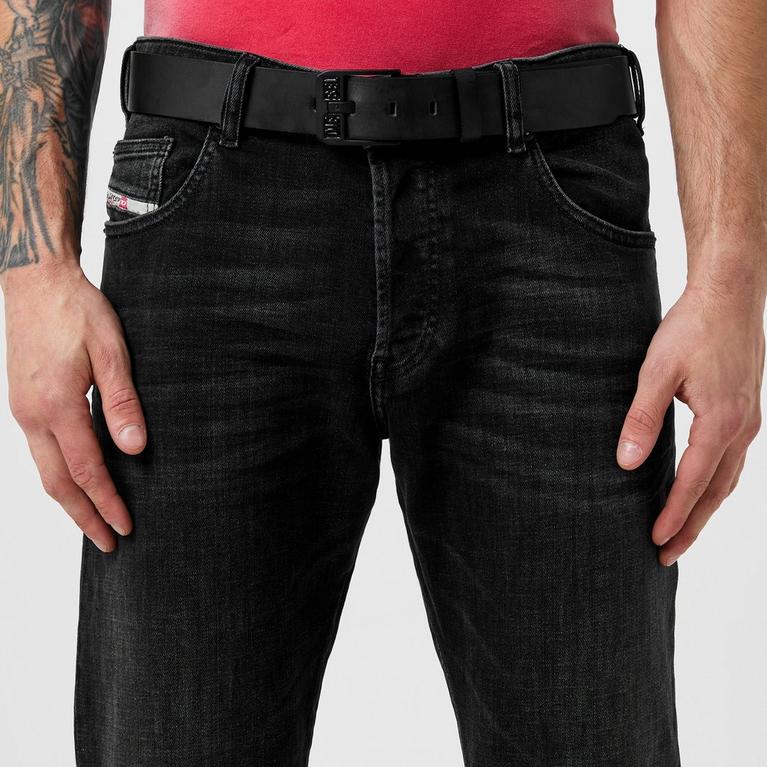 Noir/Noir H0015 - Diesel Jeans - bleach panelled tapered jeans - 2