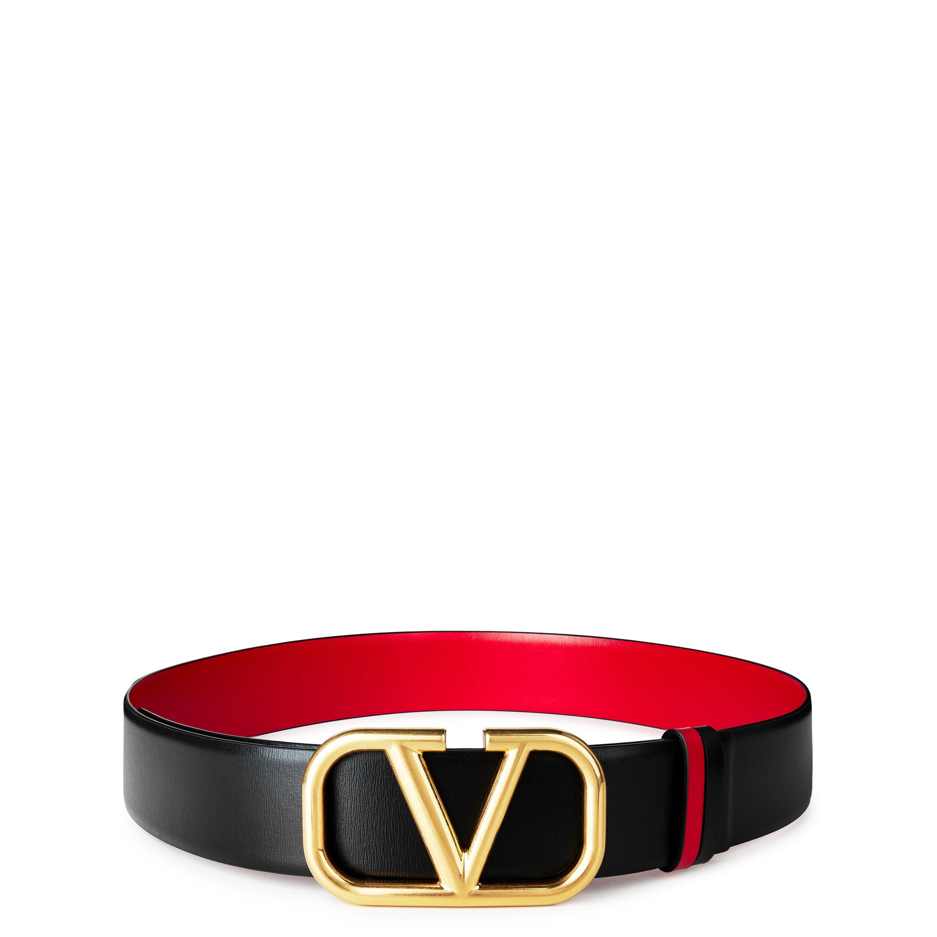 Ｖalentin V logo belt outlets reverse / adjust women new size 80