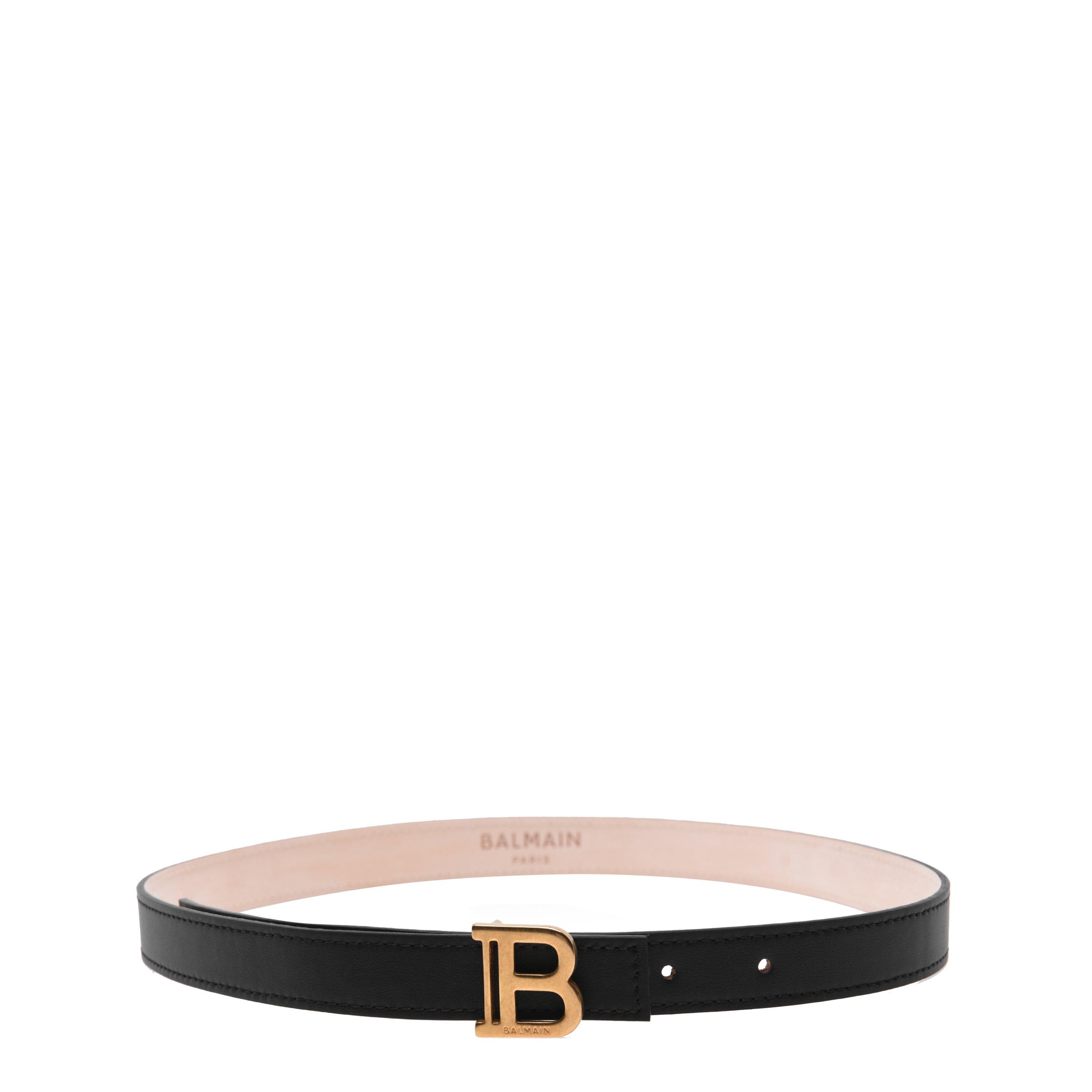 Balmain 2 Cm Reversible Leather Belt - Noir 0PA - Size 85