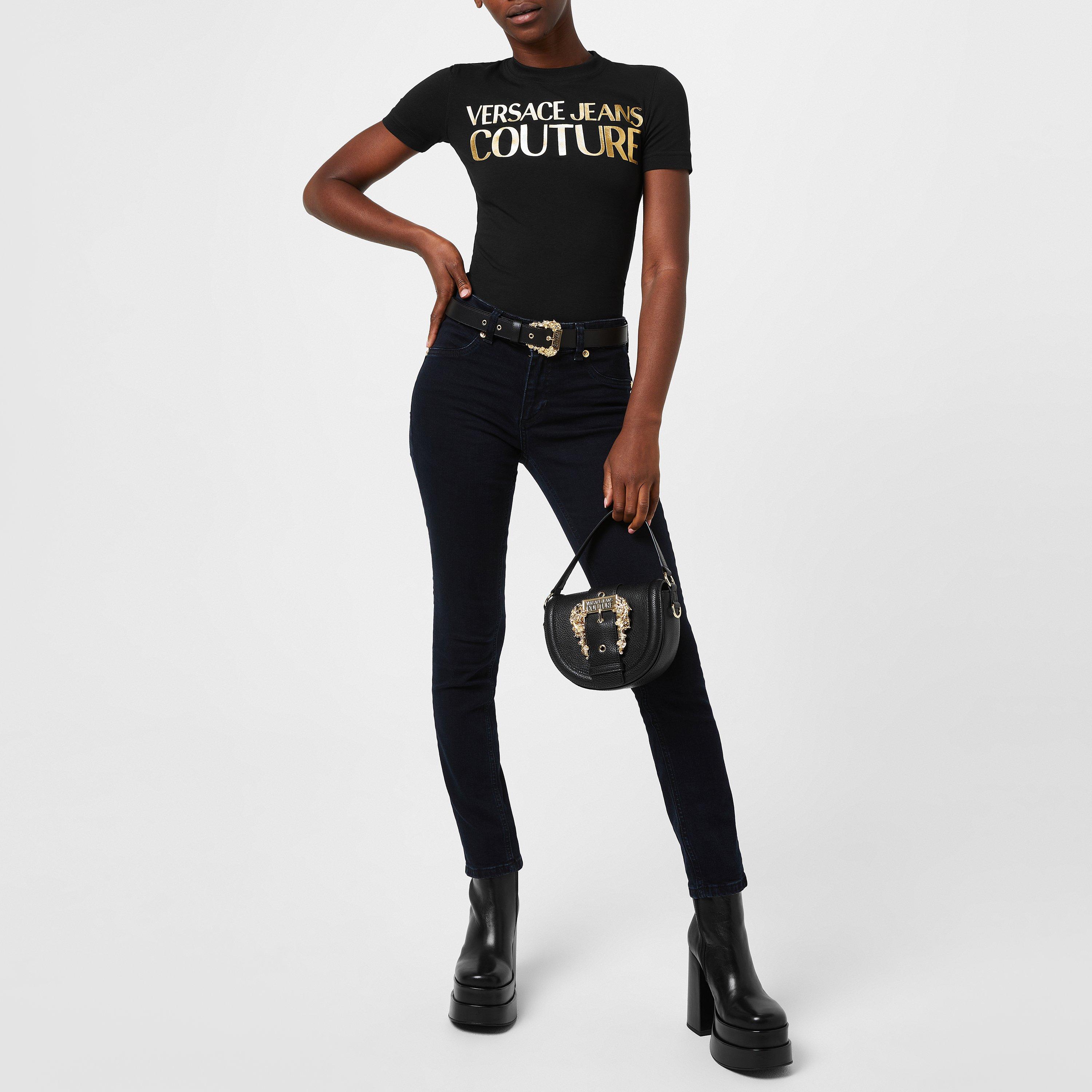 Black E899 - Versace Jeans Couture - Donna Buckle Belt - 6
