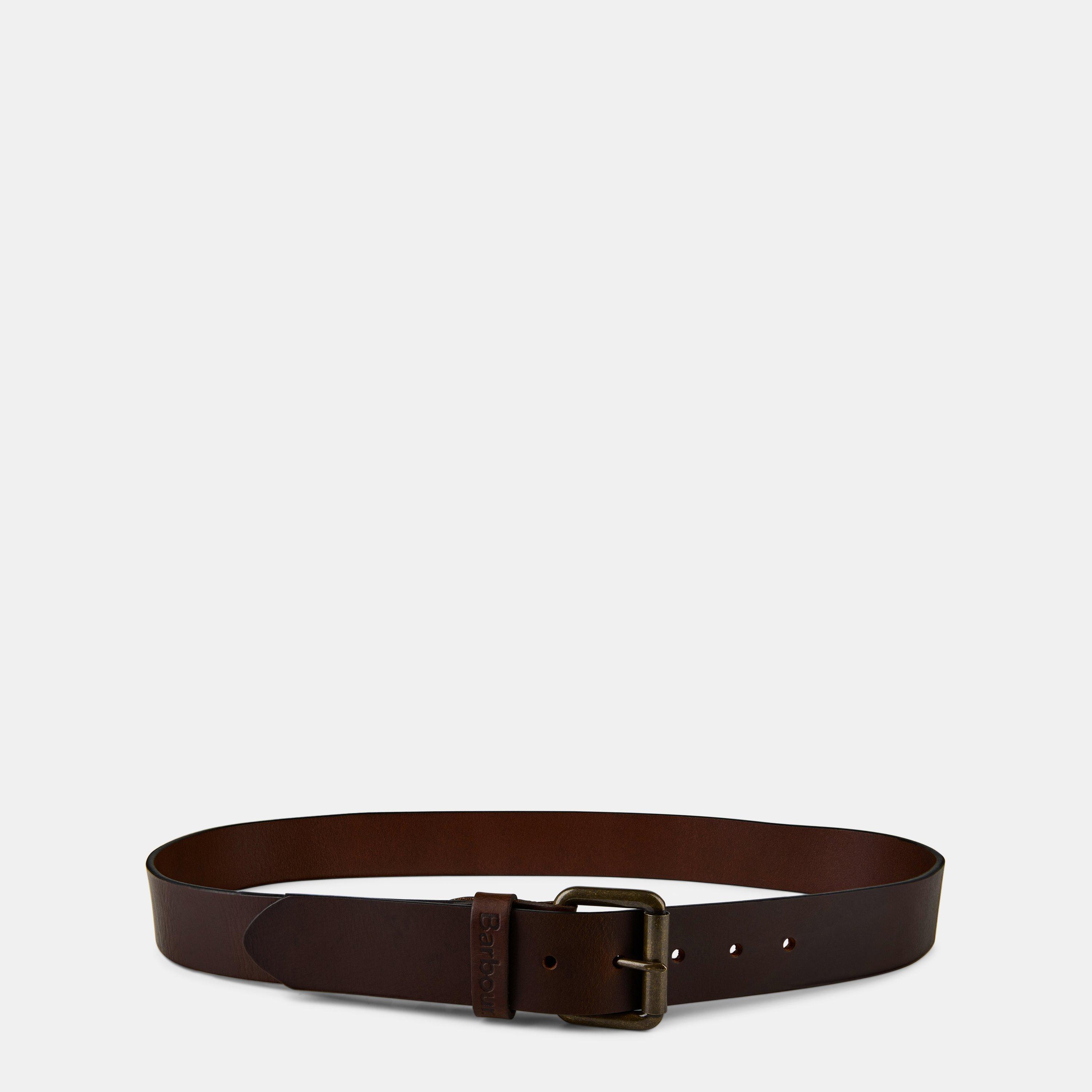 Barbour Men's Matte Leather Belt - Brown Br51 - L (39W-44W)