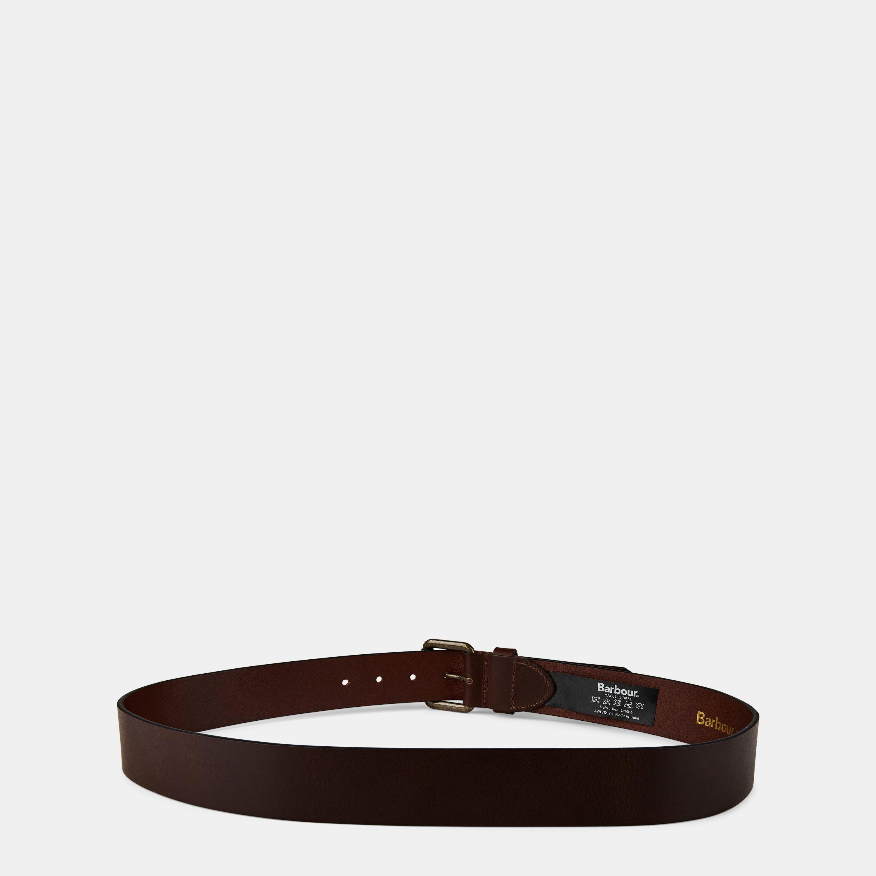 Brown BR51 - Barbour - Mens Matte Leather Belt - 2