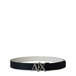 Armani Exchange Cut Out Large Logo Belt