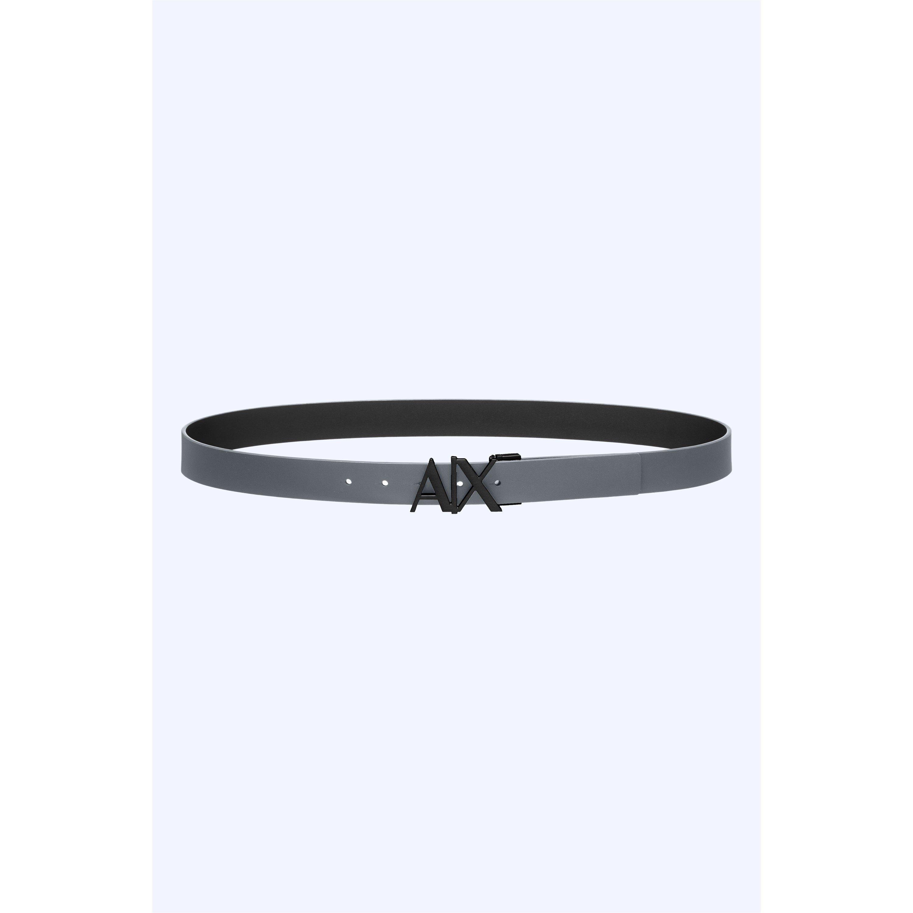Armani Exchange Men's Cut Out Logo Leather Belt - Black 61120 - 38W