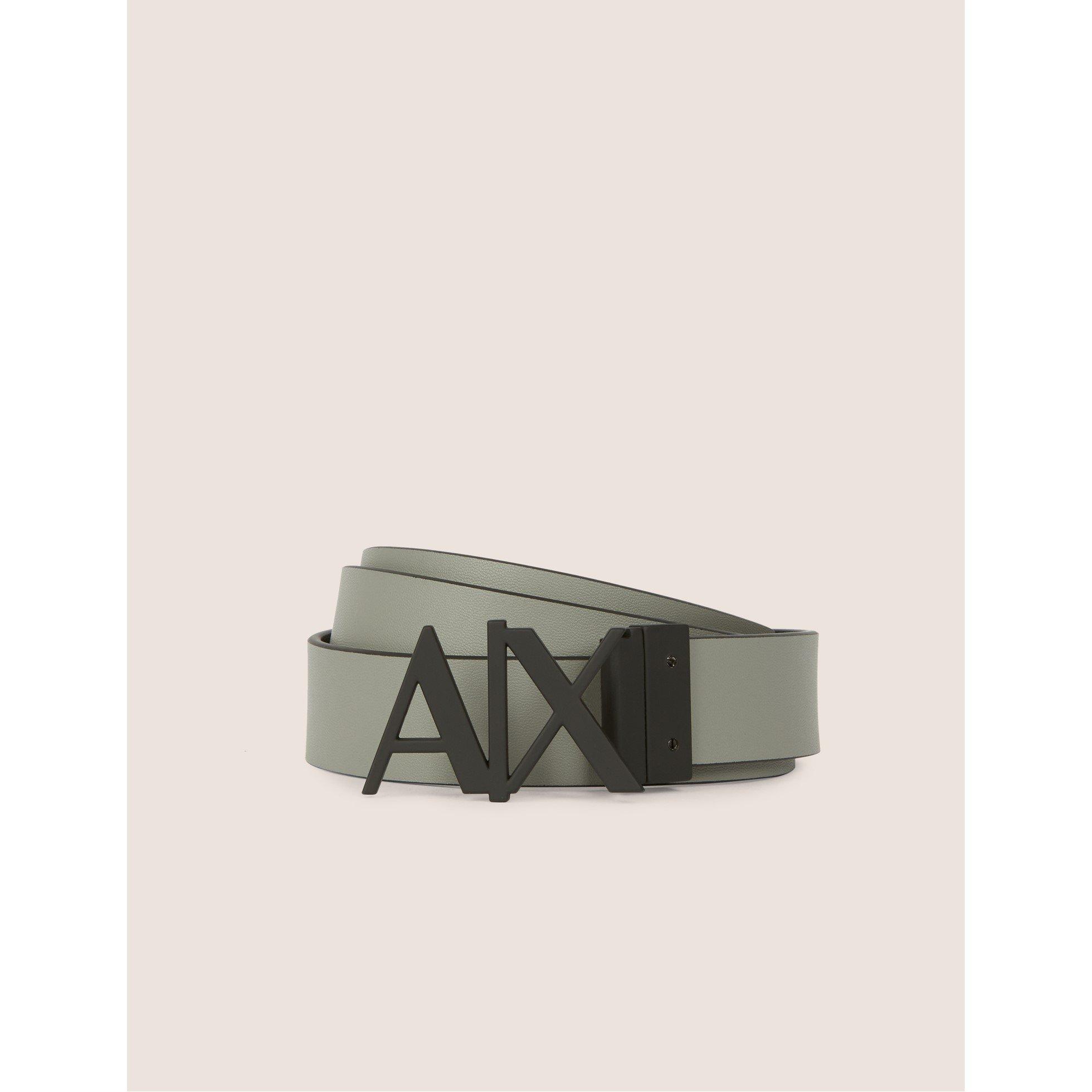 Black 61120 - Armani Exchange - Cut Out Logo Leather Belt - 4