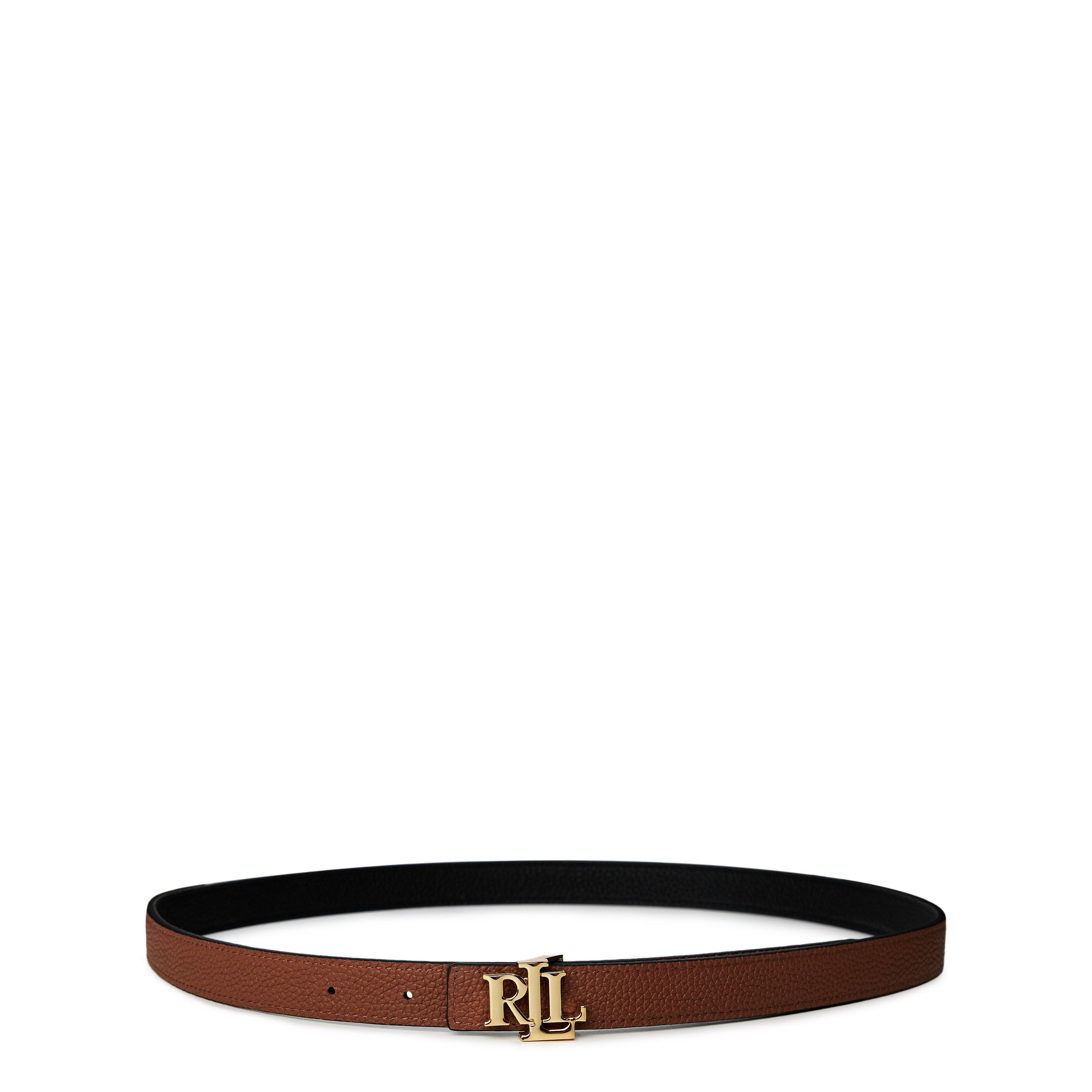 Black/Tan - Lauren by Ralph Lauren - Women's Reversible Leather Belt - 4