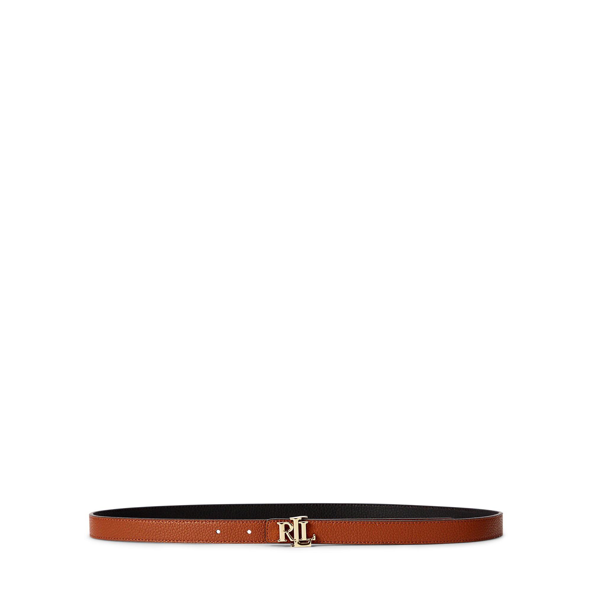 Black/Tan - Lauren by Ralph Lauren - Women's Reversible Leather Belt - 5