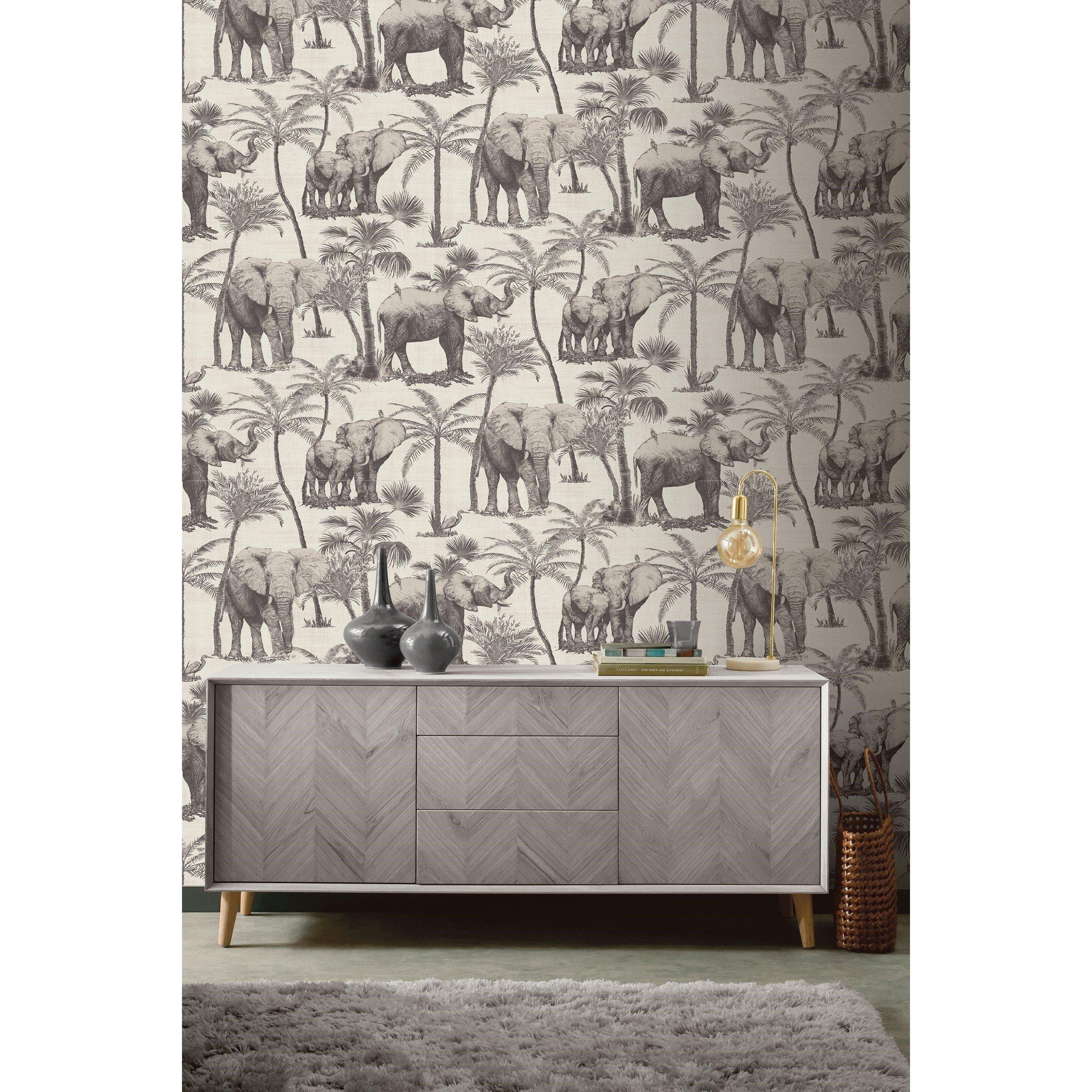 Charcoal - Arthouse - Safari Elephant Charcoal