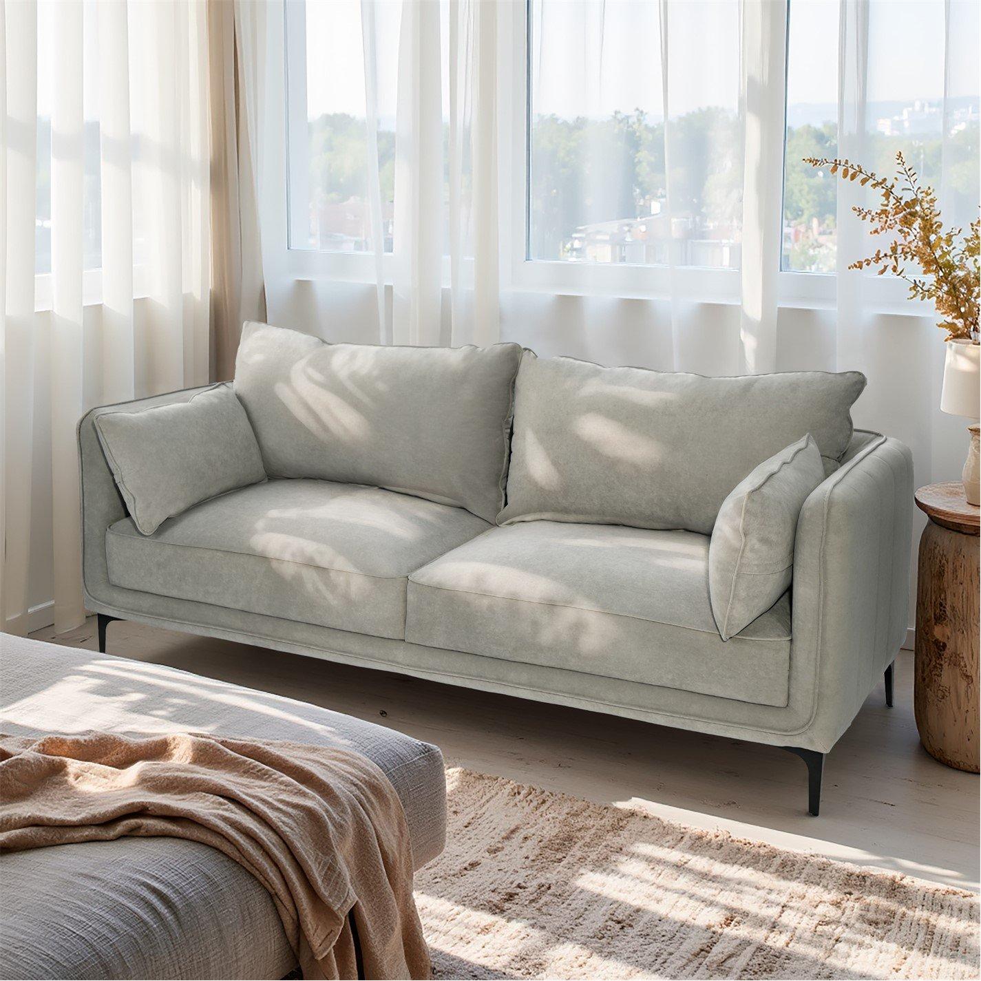 Jack Wills  Neptune 3 Seat Sofa - Grey