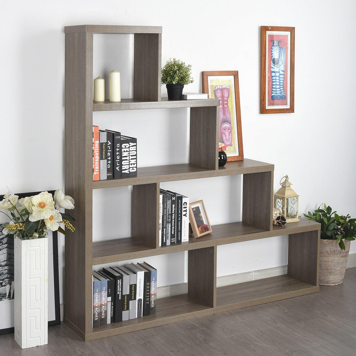 Grey - FurnitureR - Four Layers Shelf - 2
