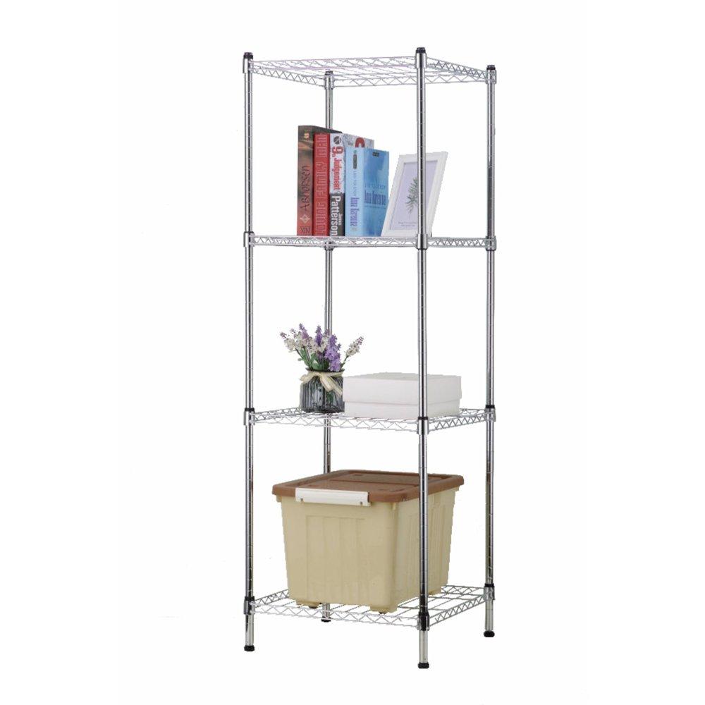 4 Tier - DURA - CORBY Silver Shelf 4 Tier Height Adjustable - 1