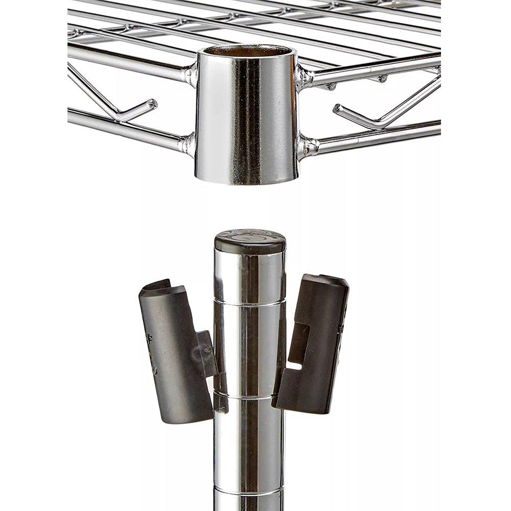 4 Tier - DURA - CORBY Silver Shelf 4 Tier Height Adjustable - 3