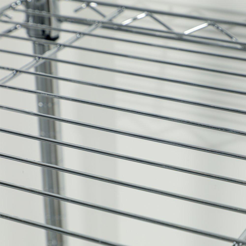 4 Tier - CC - C&C BARBER Silver Shelf 4 Tier Height Adjustable - 2