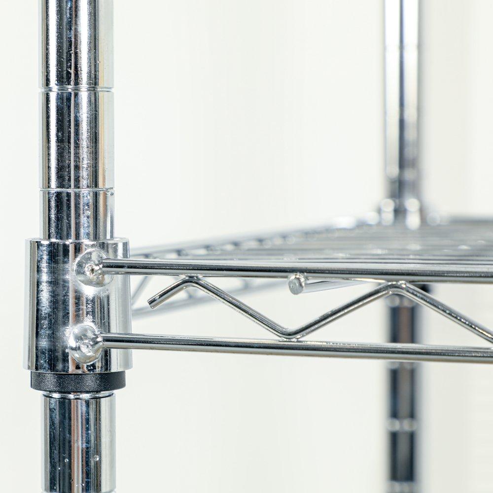 4 Tier - CC - C&C BARBER Silver Shelf 4 Tier Height Adjustable - 4