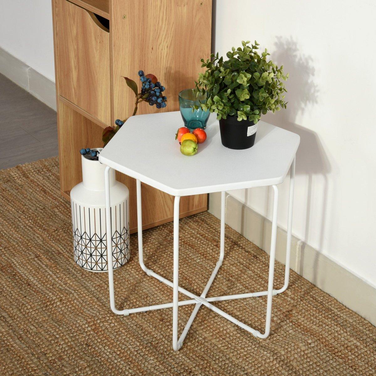 White - FurnitureR - COLM 46cm End Table - 5