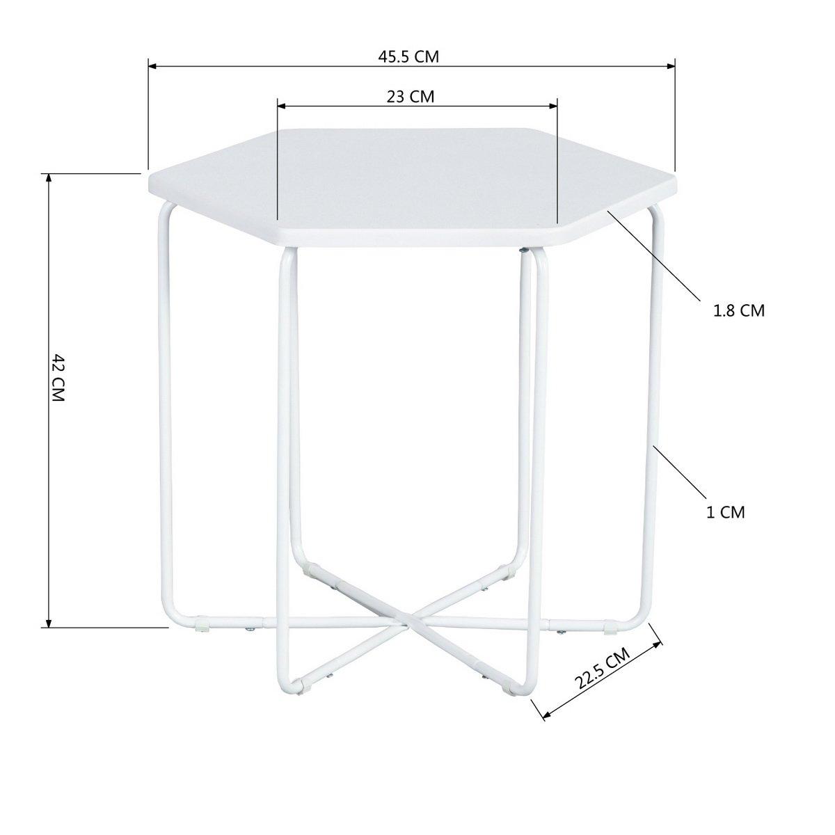 White - FurnitureR - COLM 46cm End Table - 9