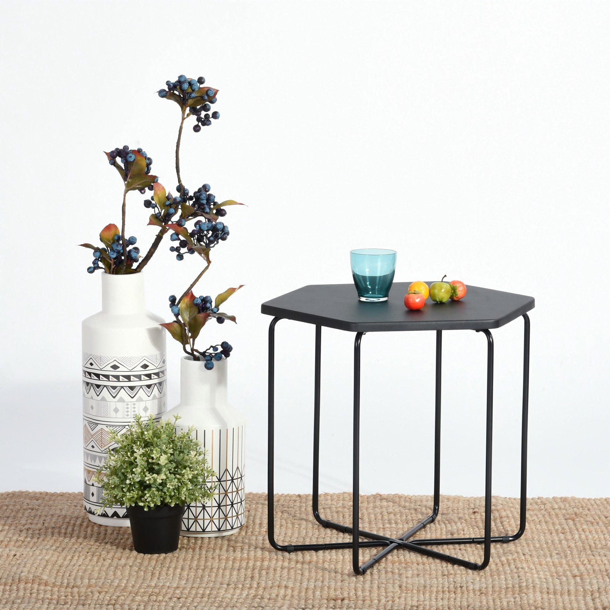 Black - FurnitureR - COLM 46cm End Table - 2