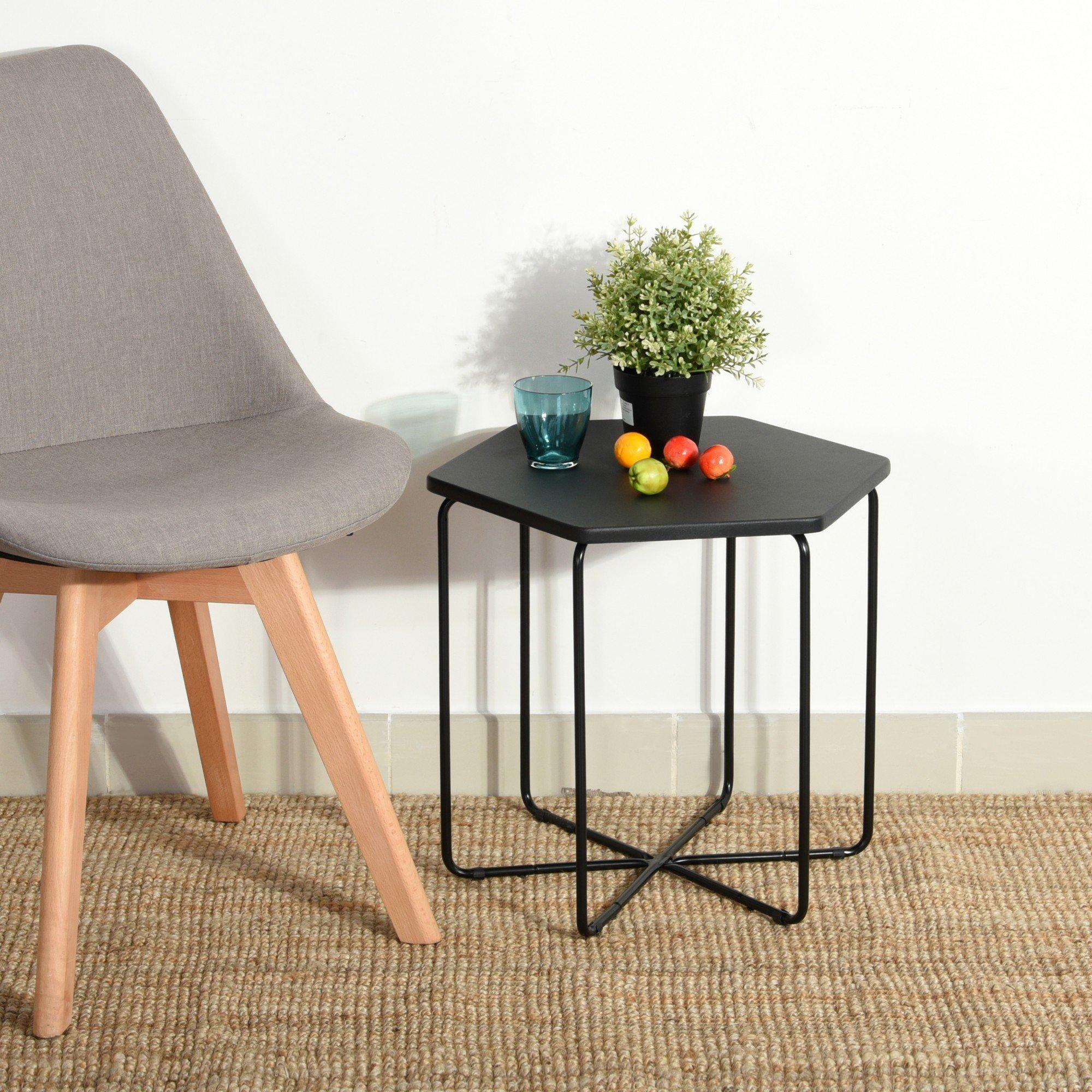 Black - FurnitureR - COLM 46cm End Table - 3