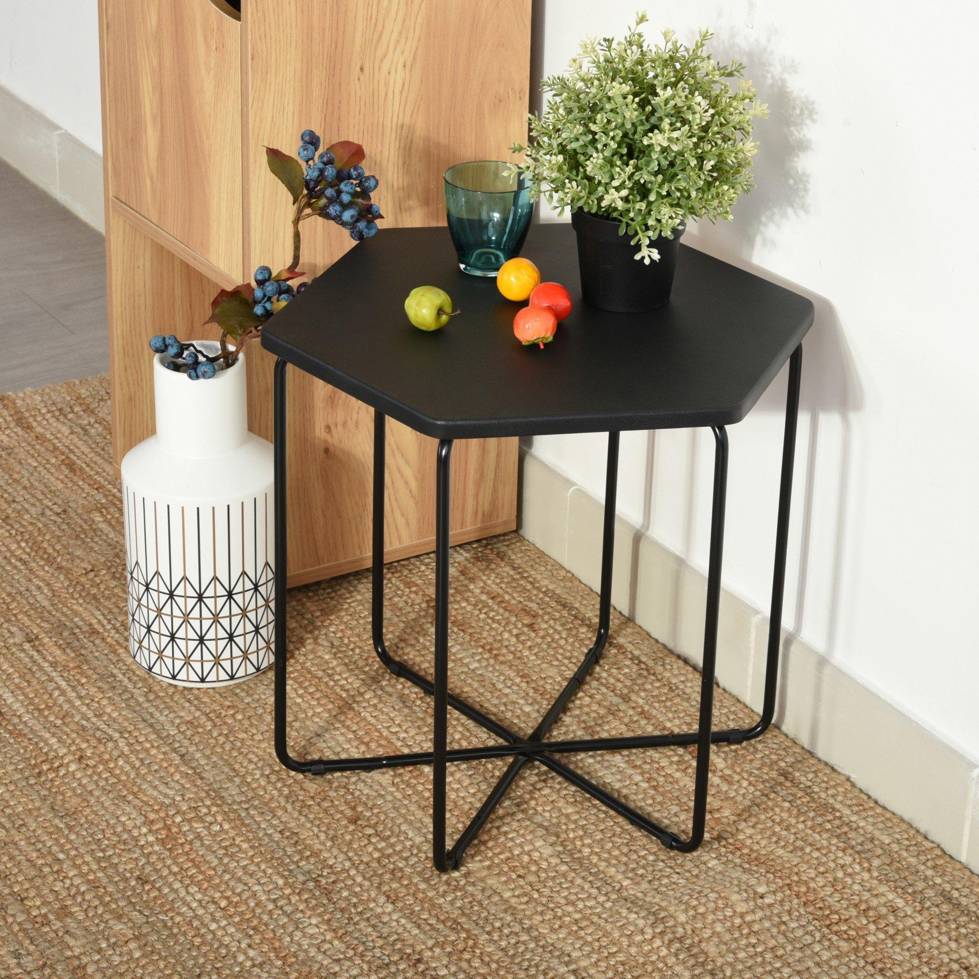 Black - FurnitureR - COLM 46cm End Table - 4