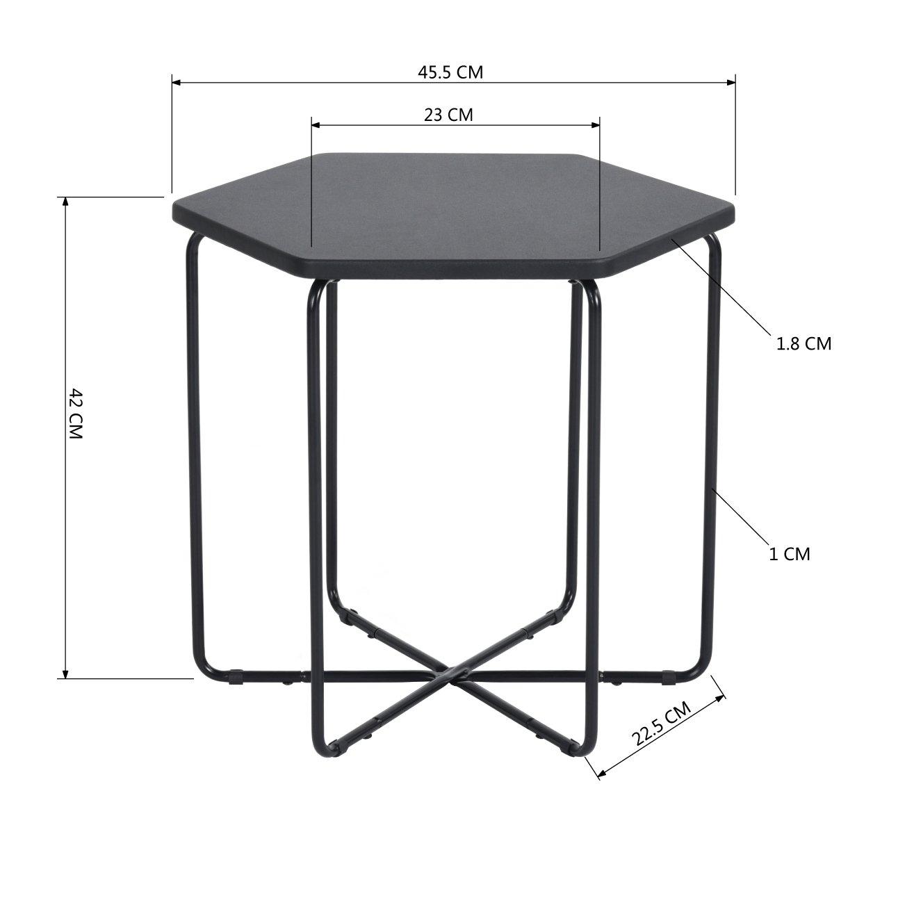 Black - FurnitureR - COLM 46cm End Table - 7