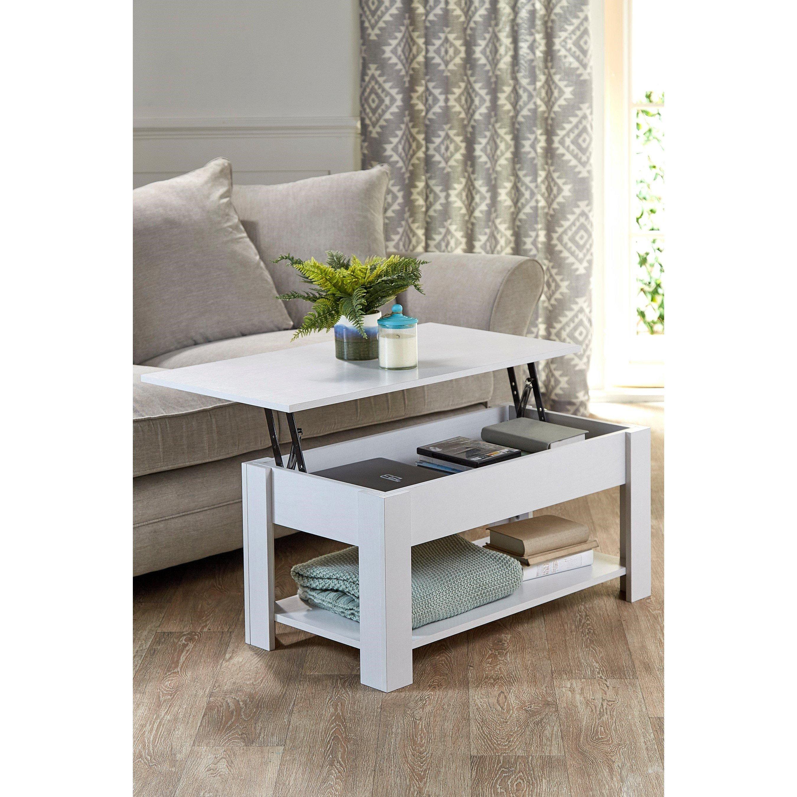 White - Homelife - Lifting Traditional Coffee Table - 2