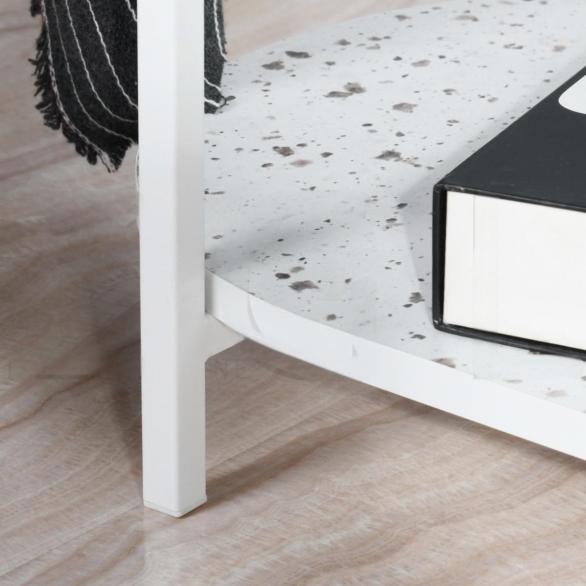 White - FurnitureR - DELONIX White and Ceramic Coffee Table 2 Tier - 3