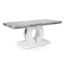 Shankar Neptune Marble Effect Grey/White Coffee Table