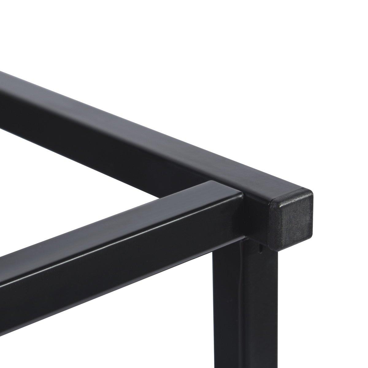 80cm - FurnitureR - RICKY Black and Wooden Coffee Table Set of 3 - 5