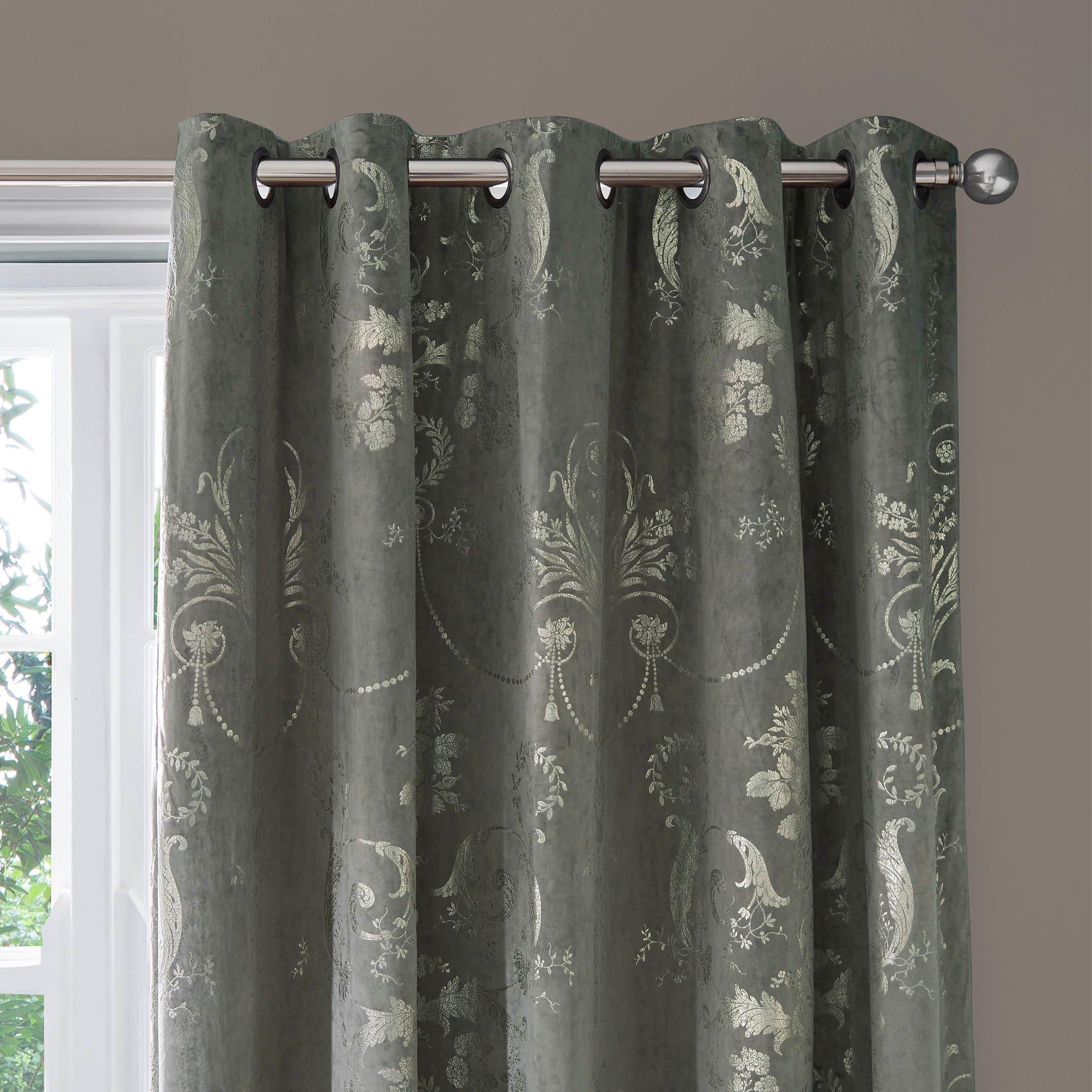 Steel - Laura Ashley - Unisex Adults LA Josette Curtains - 2