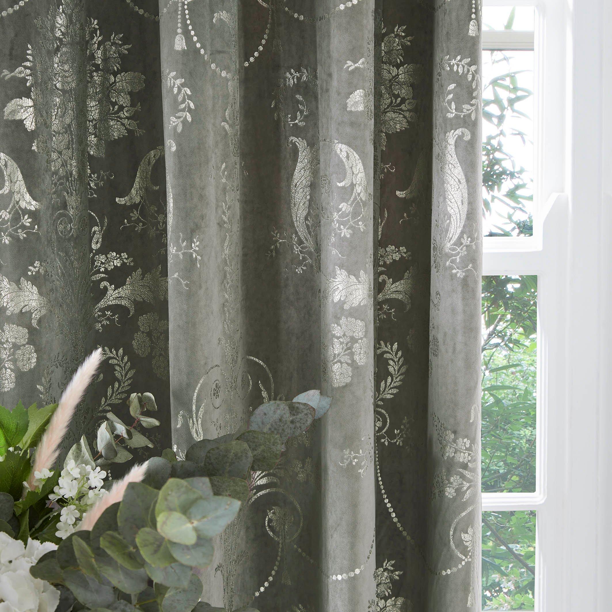 Steel - Laura Ashley - Unisex Adults LA Josette Curtains - 3