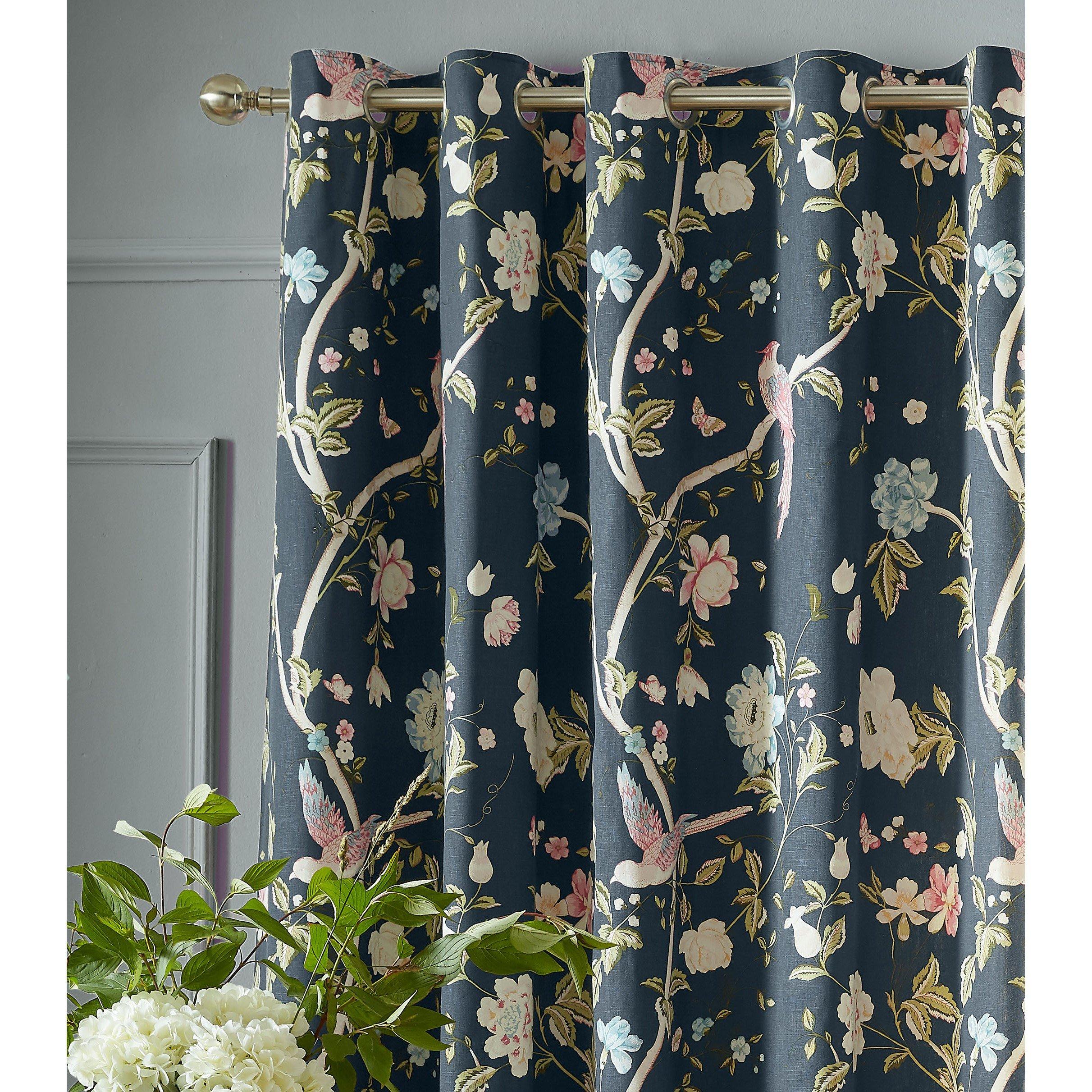 Midnight - Laura Ashley - Unisex Adults LA Summer Palace Curtains - 2