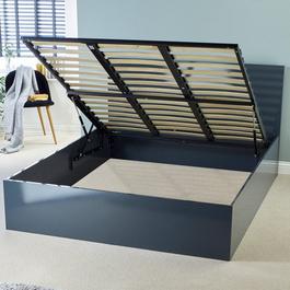 Homelife High Gloss Ottoman Bed