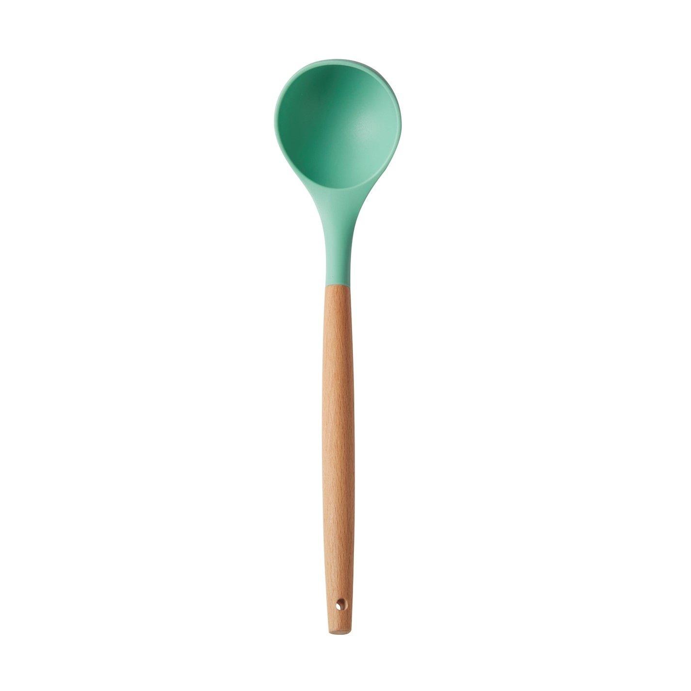 Green - Homelife - Set of 6 Silicone and Wood Utensils - 4