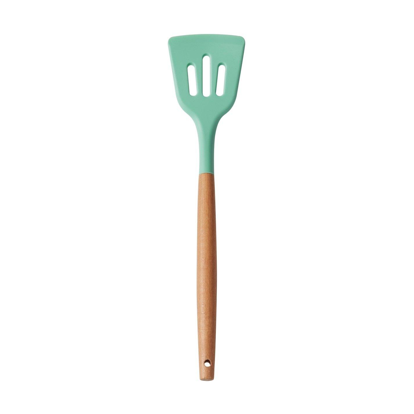Green - Homelife - Set of 6 Silicone and Wood Utensils - 6
