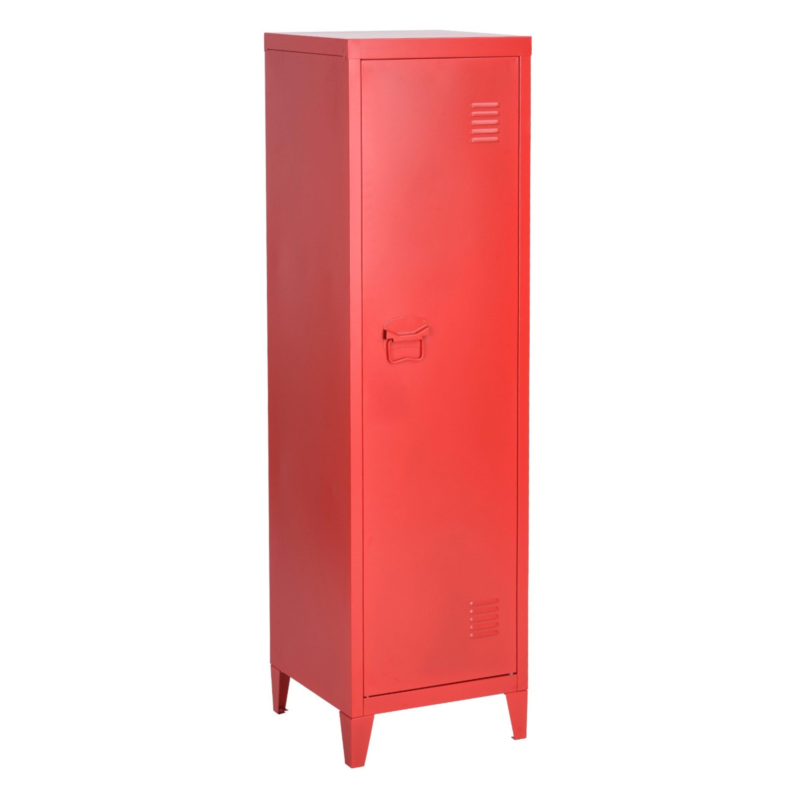 Red - FurnitureR - Metal Locker Cabinet - 4