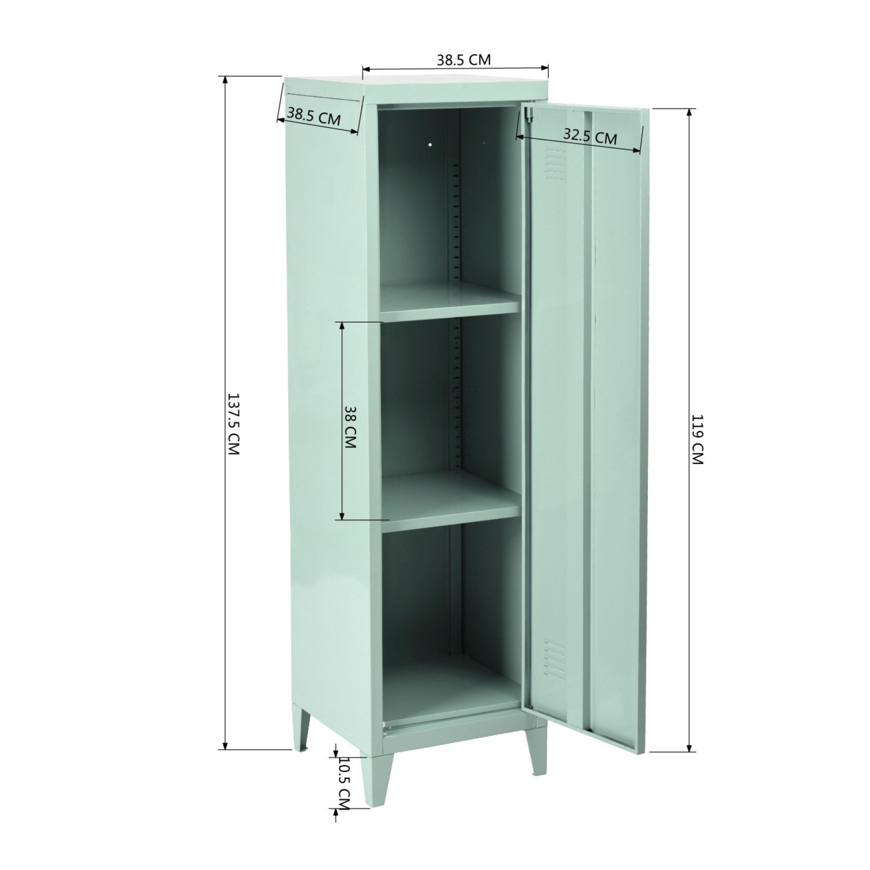 Green - FurnitureR - Locker Cabinet - 5