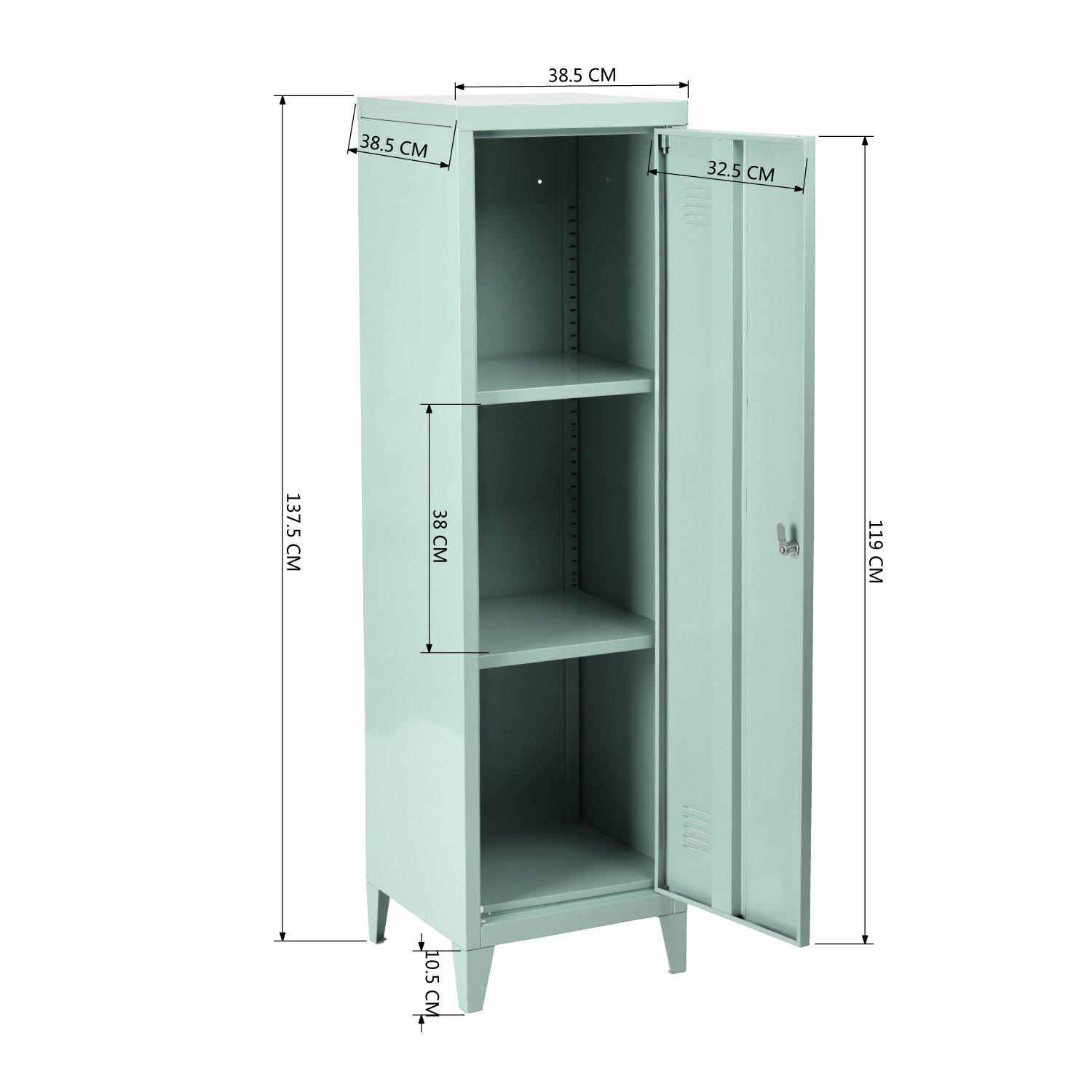 Green - FurnitureR - Locker Cabinet - 7