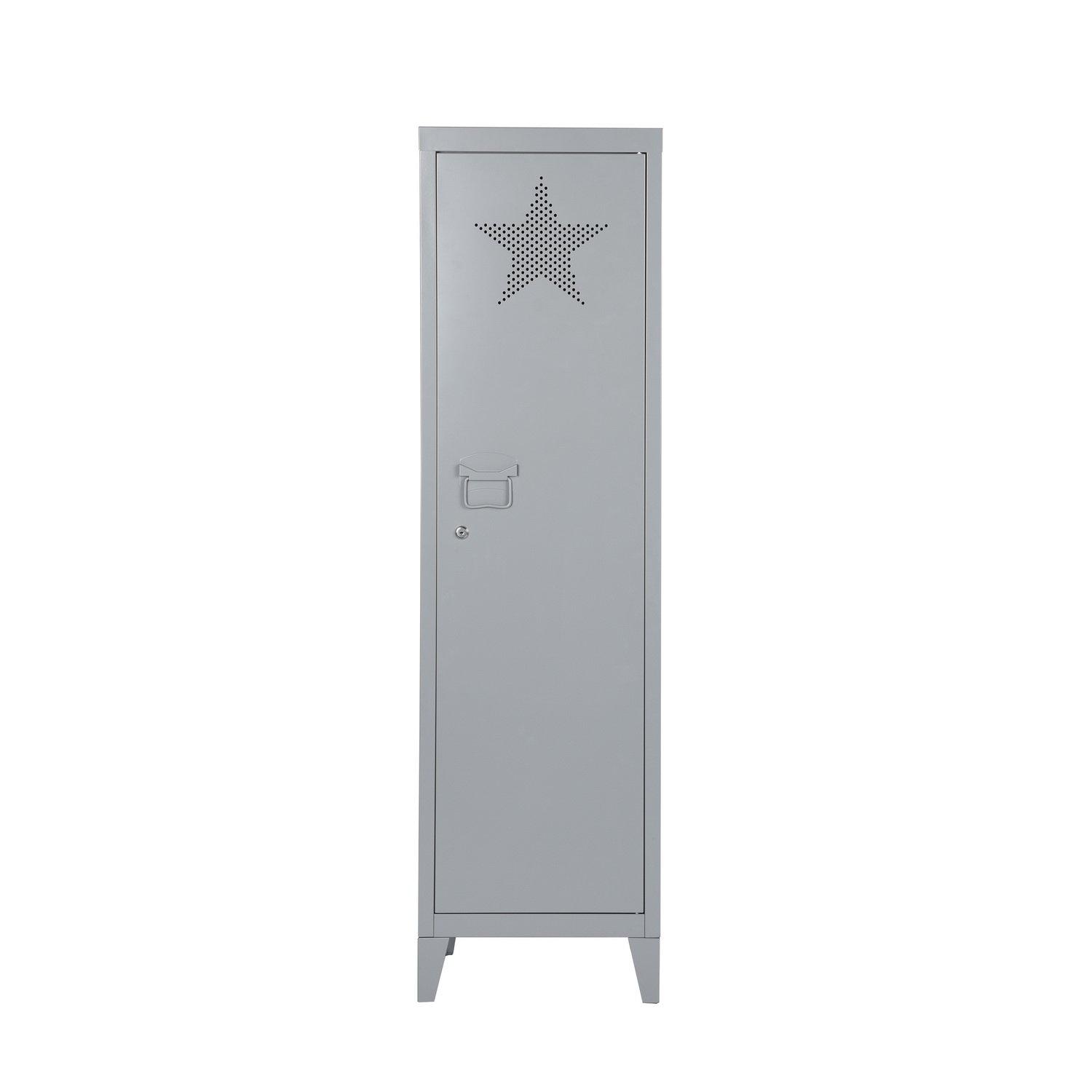 Dark Grey - FurnitureR - Locker Cabinet with Lock - 3