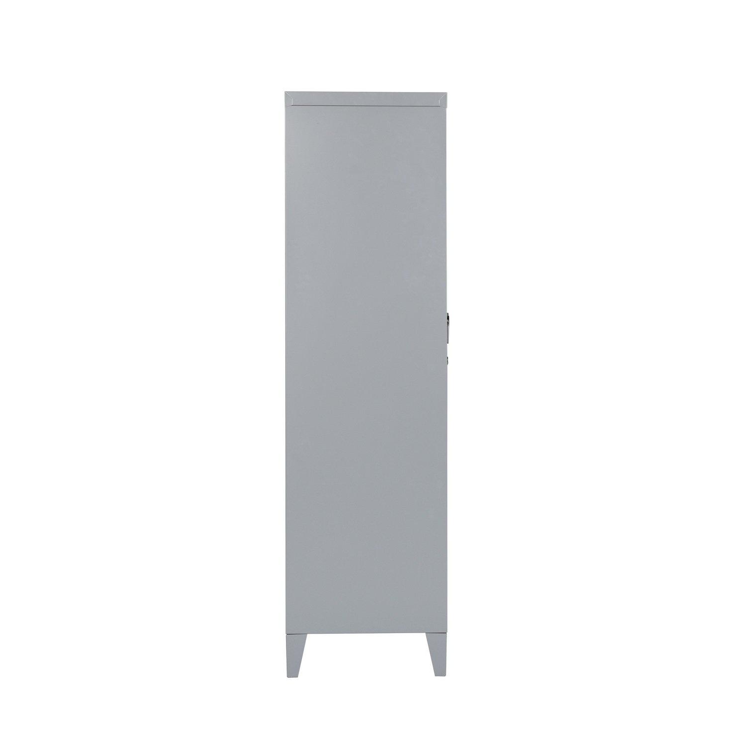 Dark Grey - FurnitureR - Locker Cabinet with Lock - 4