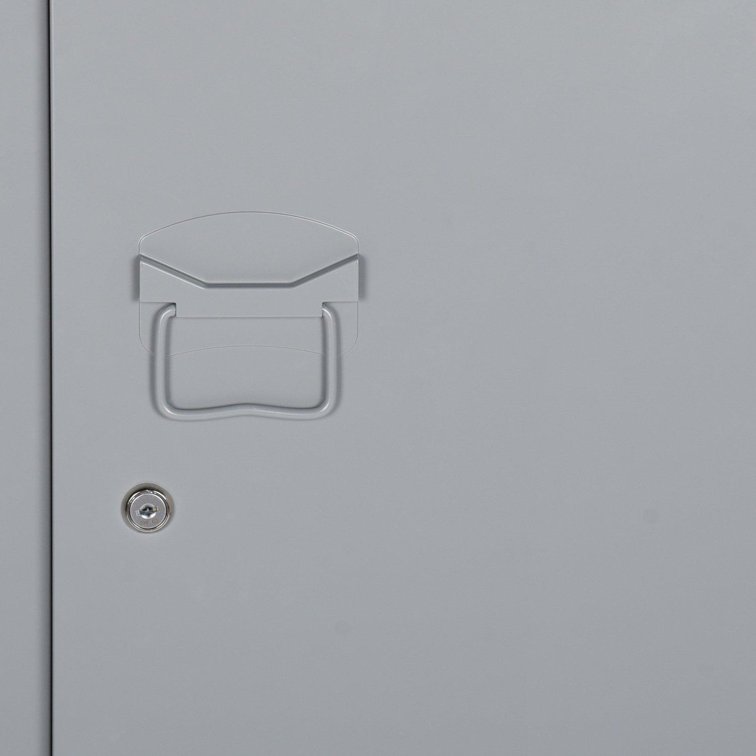 Dark Grey - FurnitureR - Locker Cabinet with Lock - 8