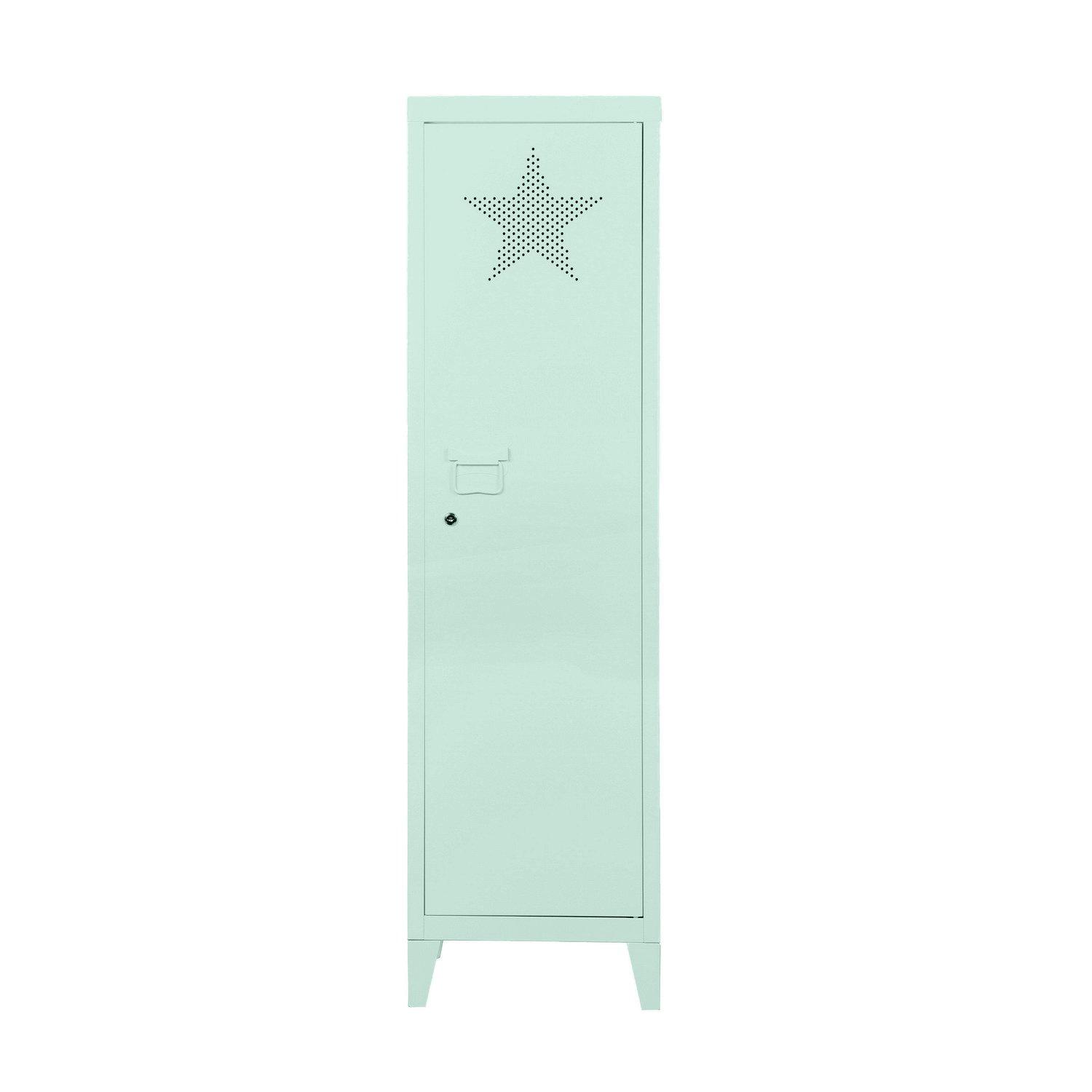Green - FurnitureR - Metal Locker Cabinet with Lock - 2