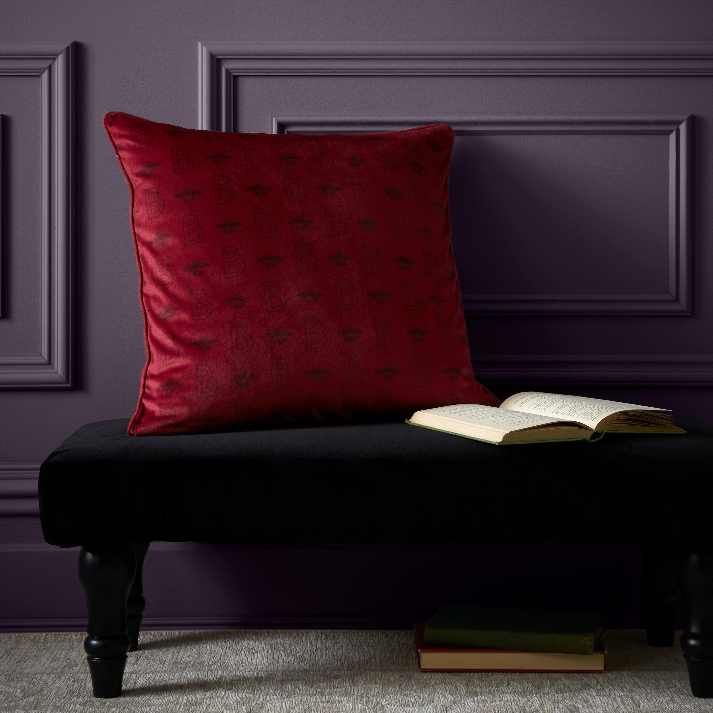 Red - Bridgerton by CL - Floral Soft Touch Cushion Red - 2