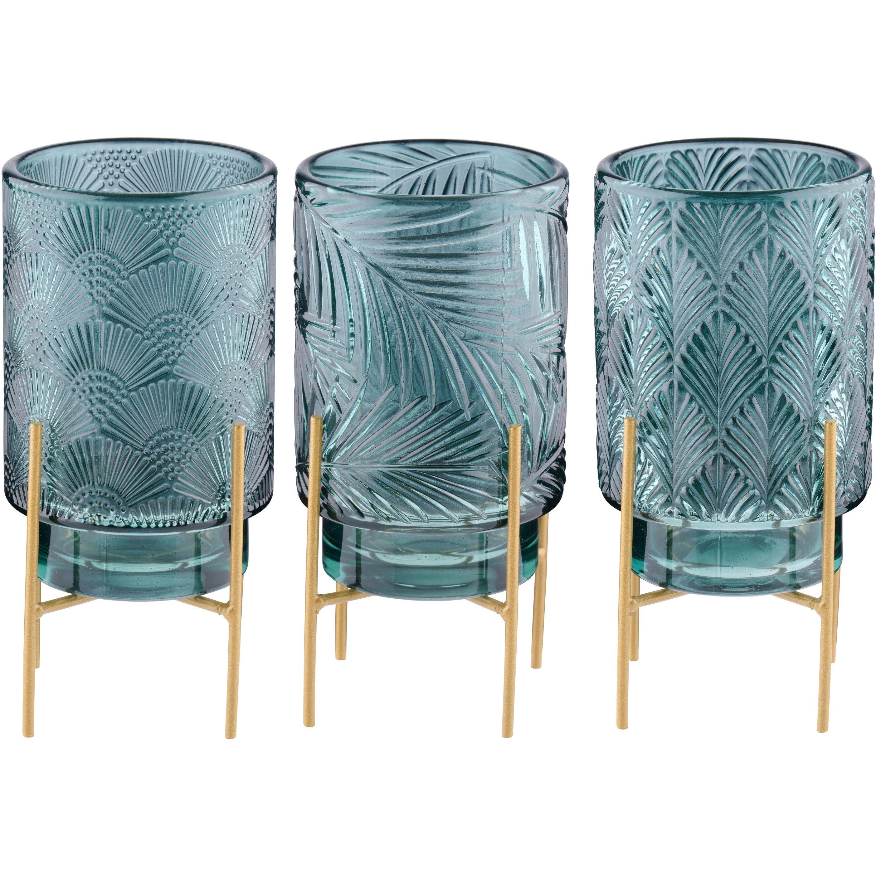 Green - Arti Casa - Gold Stand Vase - 1