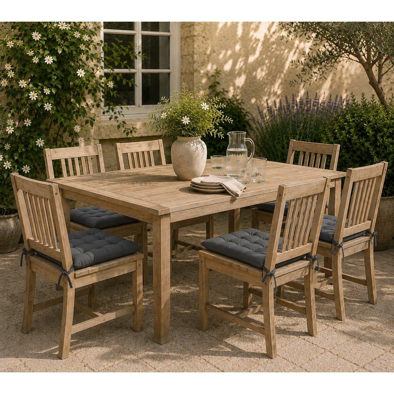 Grey - Arti Casa - ARTICASA Garden Chair Cushion - 4