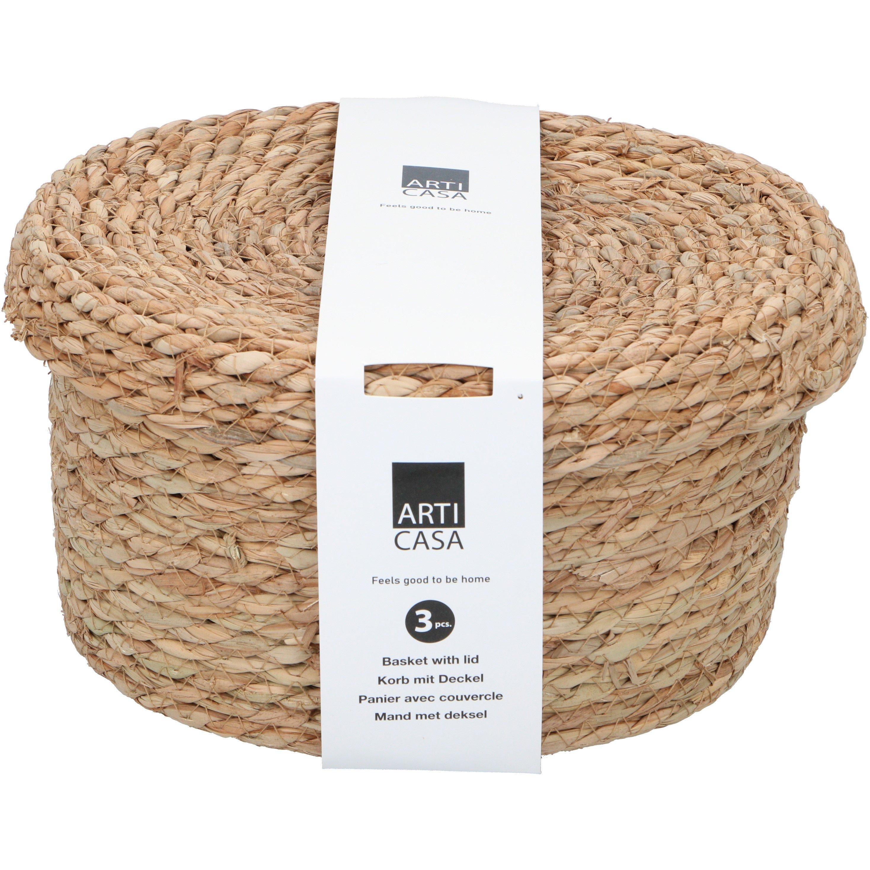 Brown - Arti Casa - Basket with Lid Home Storage - 2