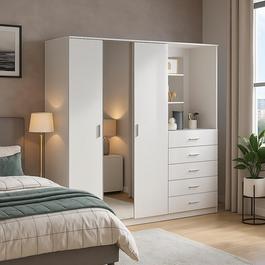 Jack Wills Carlton High Gloss Mirror Combi Unit