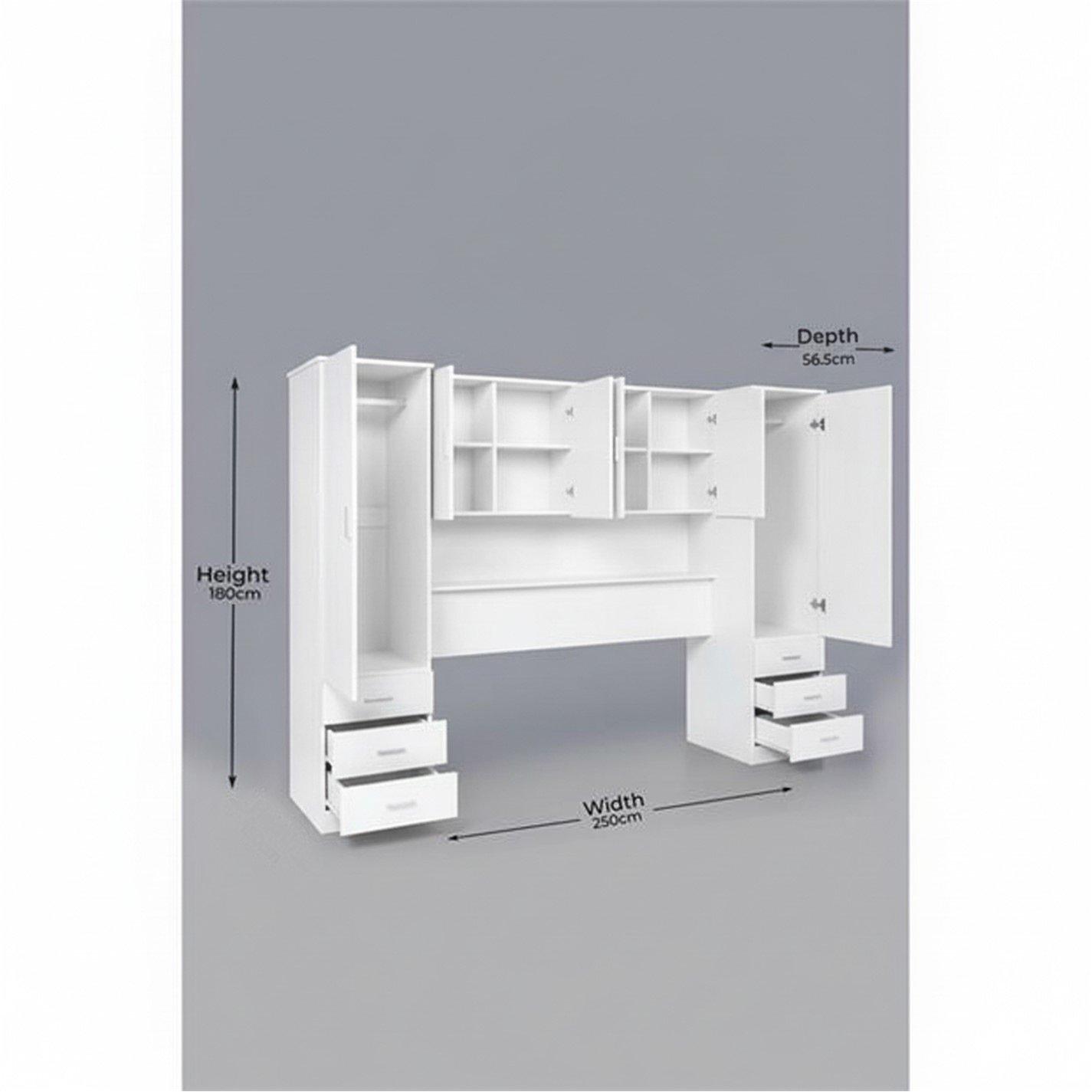 Bijela - Homelife - JW Carlton Overbed Storage - 6